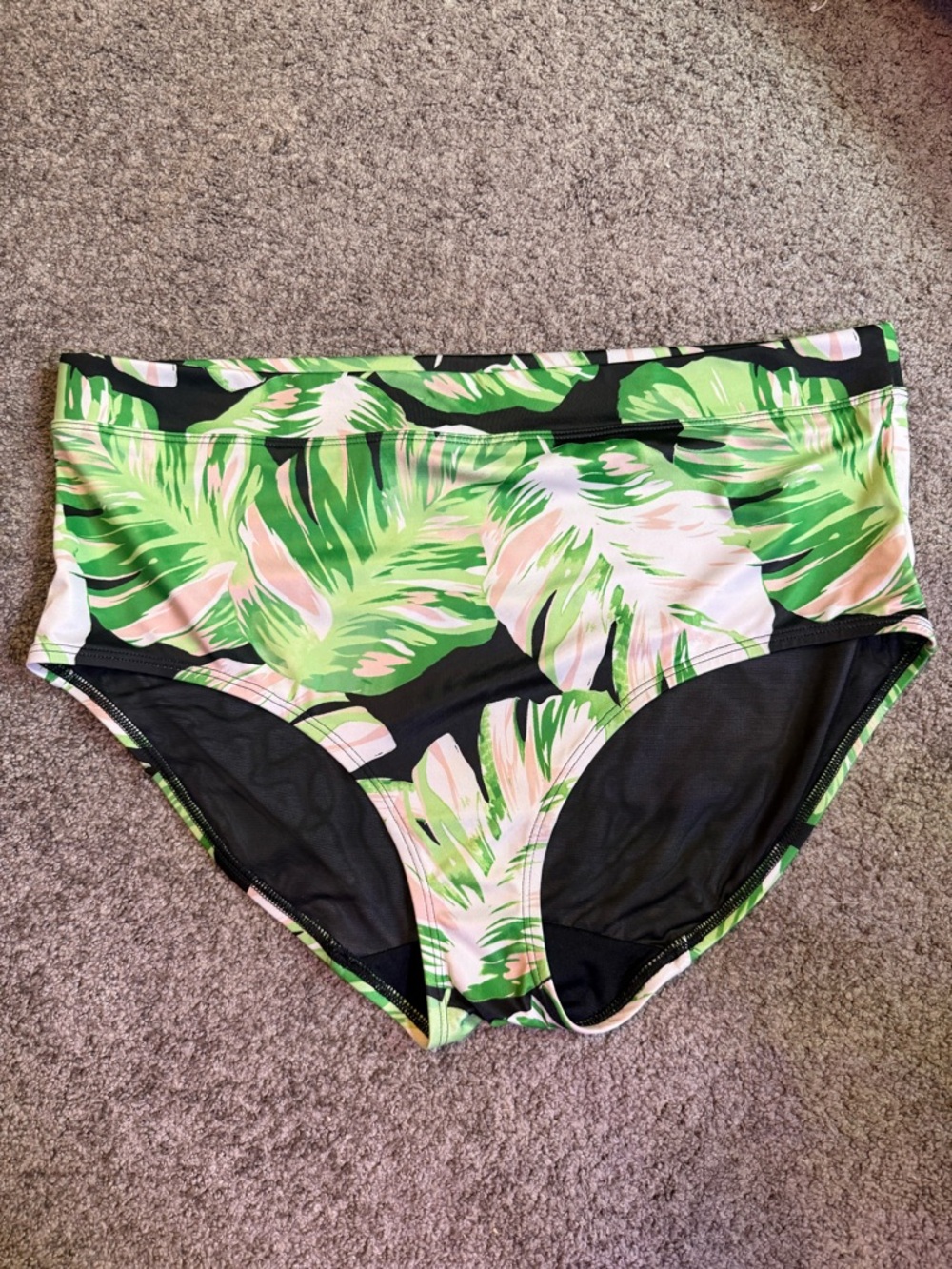 Lane Bryant Swim by Cacique High Waist Tropical Leaf Swim Bottoms